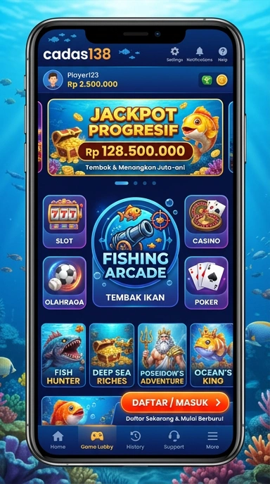 Cuplikan layar menu unduhan cadas138 untuk perangkat Android